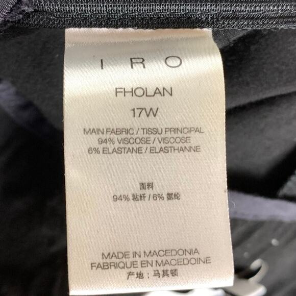 (US 4) IRO Black Fholan Ruffled Slim Pants Size US 4 FR 36 - Picture 6 of 8